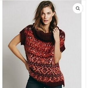 Free People Snow Bunny Isle Pullover Knit Vest Sweater